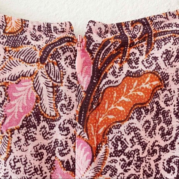 Madewell Lace-Up Ruffle-Hem Midi Dress in Bali Blooms- NWOT- - Picture 7 of 12